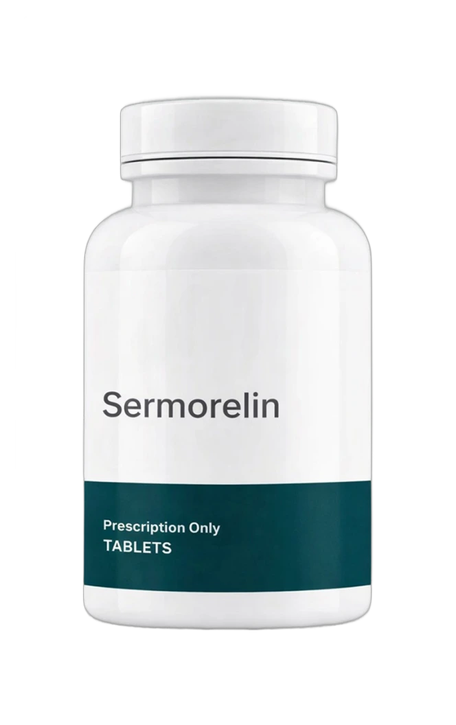 Sermorelin injection vial and box