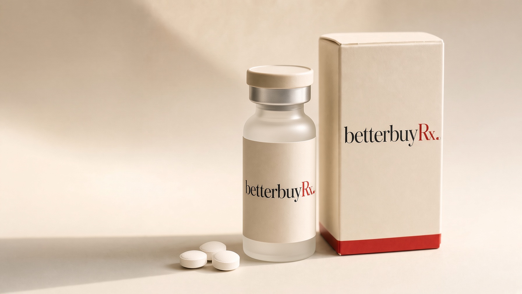A betterbuyRx longevity protocol bottle beside its carton