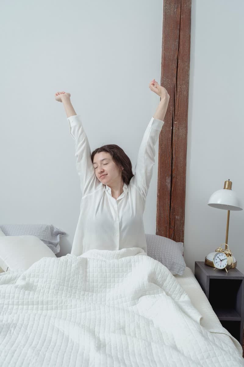 Waking up at home on an ordinary morning